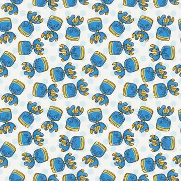 Vector Candy and Lollipop Seamless Pattern. Sweet Party Texture Illustrazione stock
