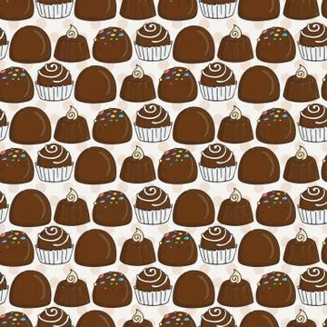 Vector Candy and Lollipop Seamless Pattern. Sweet Party Texture 스톡 일러스트