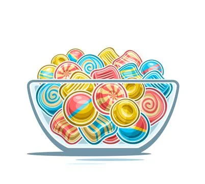 Vector Candy Bowl Stock Illustration