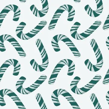 Vector candy canes seamless pattern. Christmas design. Illustrazione stock