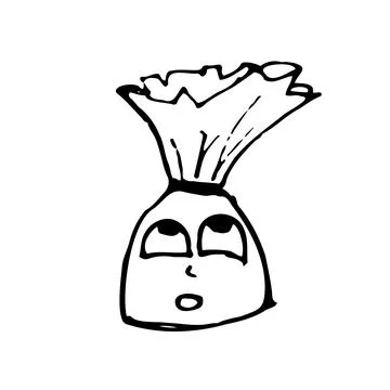 Vector candy with cherry, face Stock Illustration