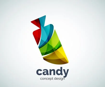 Vector candy logo template Stock Illustration