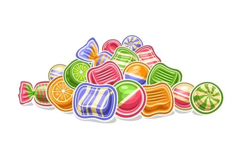 Vector Candy Pile Stock Illustration