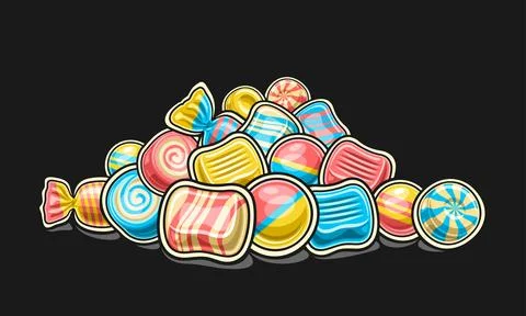 Vector Candy Pile 스톡 일러스트