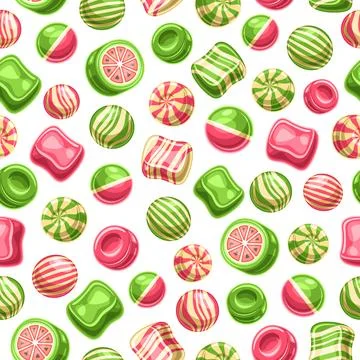 Vector Candy Seamless Pattern Stock Illustration