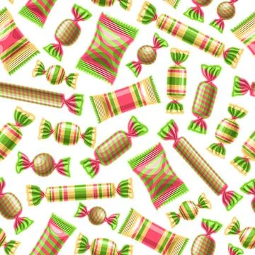 Vector Candy Seamless Pattern Ilustración de archivo