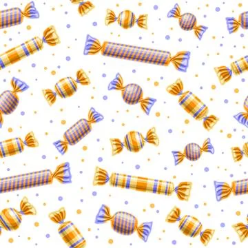 Vector Candy Seamless Pattern Illustrazione stock