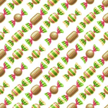 Vector Candy Seamless Pattern Stock Illustration