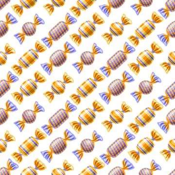 Vector Candy Seamless Pattern Stock Illustration