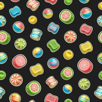 Vector Candy Seamless Pattern Illustrazione stock