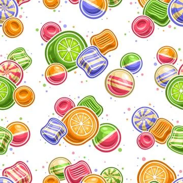 Vector Candy Seamless Pattern Illustrazione stock