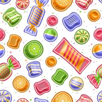 Vector Candy Seamless Pattern Illustrazione stock