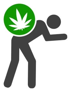 Vector Cannabis Courier Icon Illustrazione stock