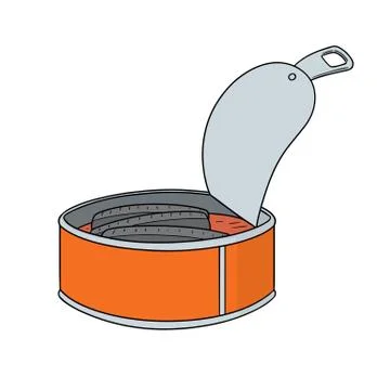 Vector of canned fish Stock Illustration