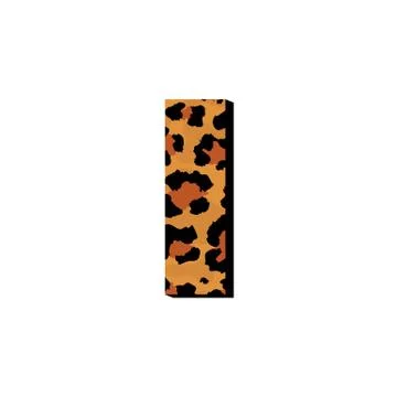 Vector capital letter I with wild leopard skin print. Illustrazione stock