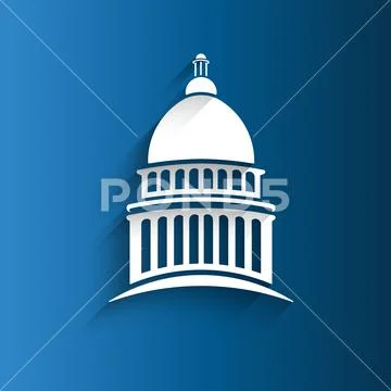 Vector Capitol building icon Stock Illustration
