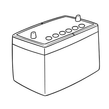 Vector of car battery Stock Illustration