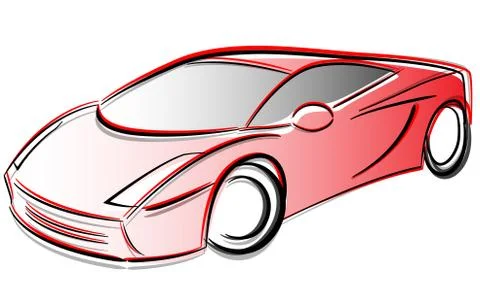 Vector car drawing Stock Illustration