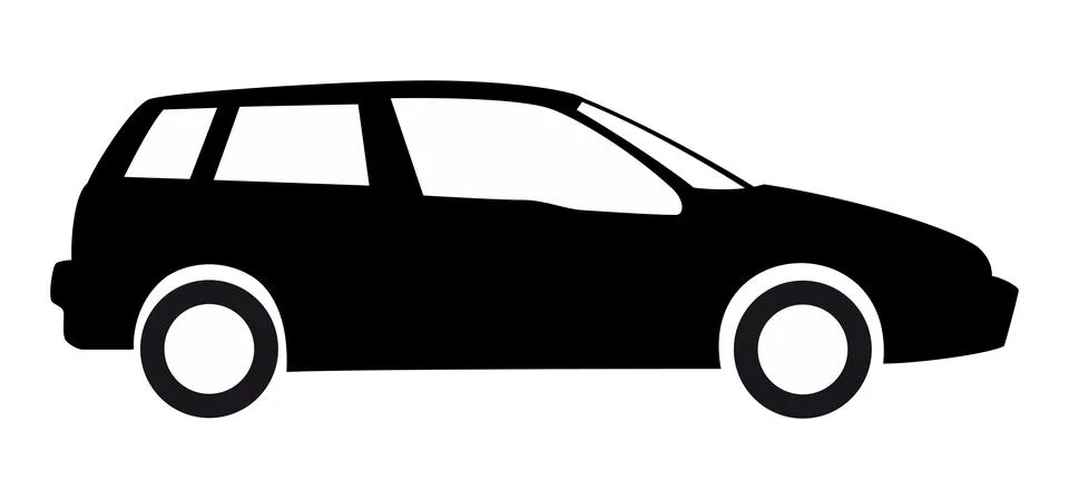 Vector car Icon on white background 스톡 일러스트