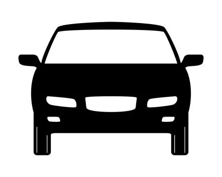 Vector car Icon on white background Illustrazione stock