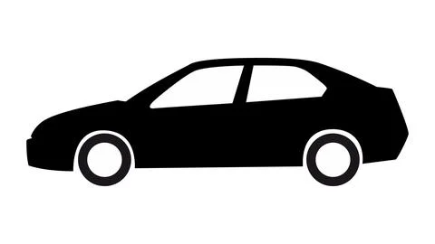 Vector car Icon on white background Illustrazione stock