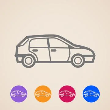 Vector car icons Stock Illustration