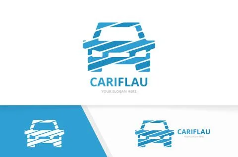 Vector car logo combination. Vehicle symbol or icon. Unique automobile logotype Stock Illustration