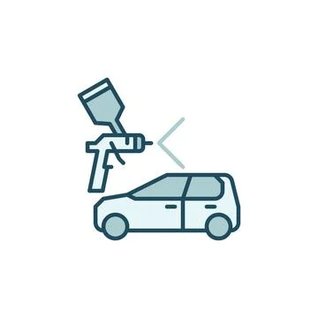 Vector Car Paint concept colored icon Stock Illustration