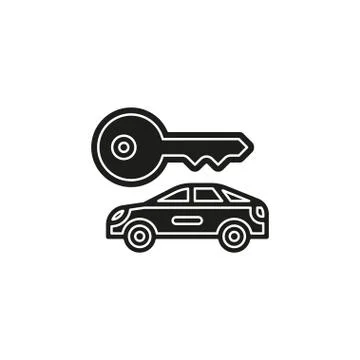Vector car rentals label, logo, icon, emblem Stock Illustration