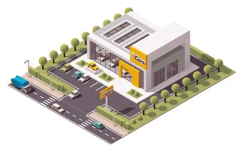 Vector Car Showroom Stock Illustration
