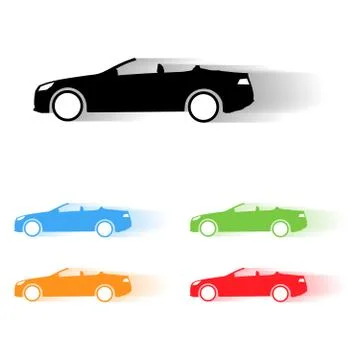 Vector car silhouettes Stock Illustration