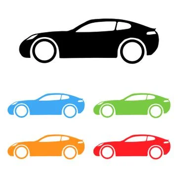 Vector car silhouettes Stock Illustration
