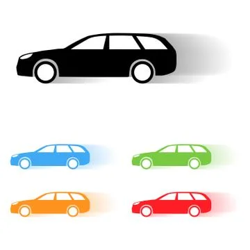 Vector car silhouettes Stock Illustration