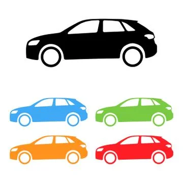 Vector car silhouettes Stock Illustration