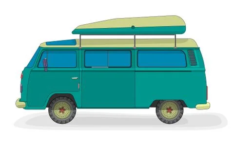 Vector car for tourists. Stock Illustration