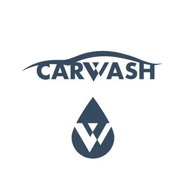 Vector Car wash logo template. Stock Vector illustration isolated on white ba Stock Illustration