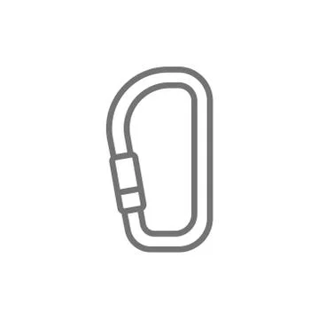 Vector carbine, mount line icon. Stock Illustration