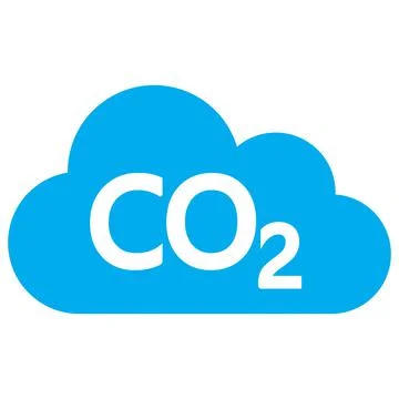 Vector Carbon Dioxide Cloud Flat Icon Illustration イラスト素材