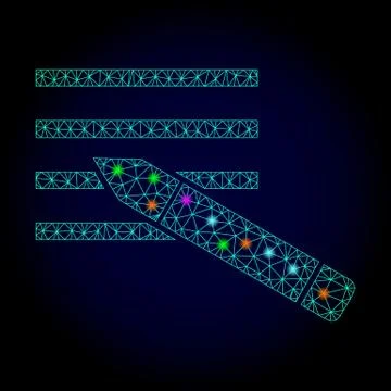 Vector Carcass Mesh Edit Text with Glare Spots for Chistmas 스톡 일러스트