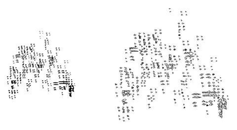 Vector Carcass Mesh Sand Swarm and Flat Icon Stock Illustration