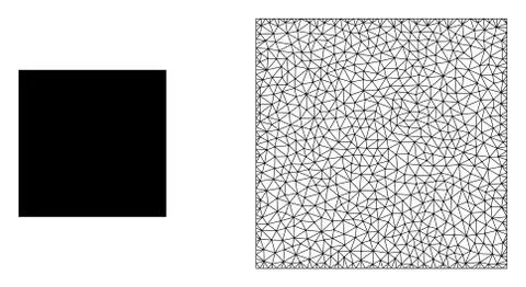 Vector Carcass Mesh Square Shape and Flat Icon Stock Illustration