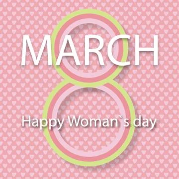Vector card 8 March. International woman day. Vector illustration Stock Illustration