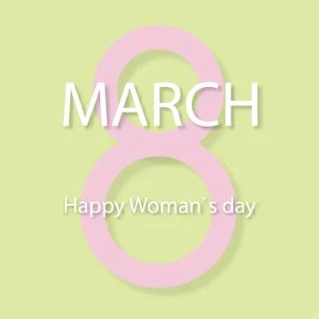 Vector card 8 March. International woman day. Vector illustration Illustrazione stock