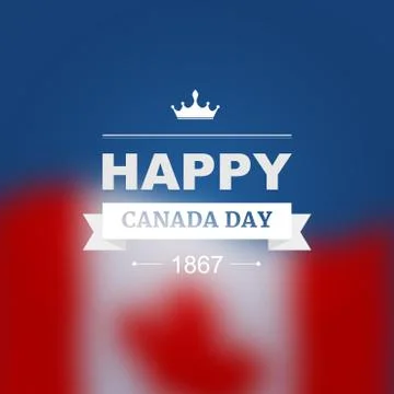 Vector card for Canada Day. Stock Illustration