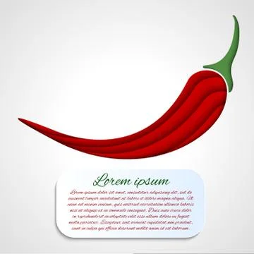 Vector card with chilli pepper Stock Illustration