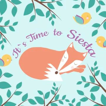 Vector Card with fairy tale landscape Stock Illustration