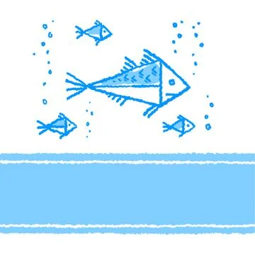 Vector card with fish Stock Illustration