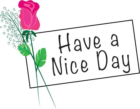 Vector card with flowers: have a nice day Stock Illustration