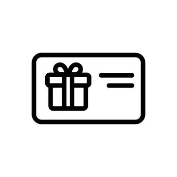 Vector card gift card icon on white background..eps Stock Illustration
