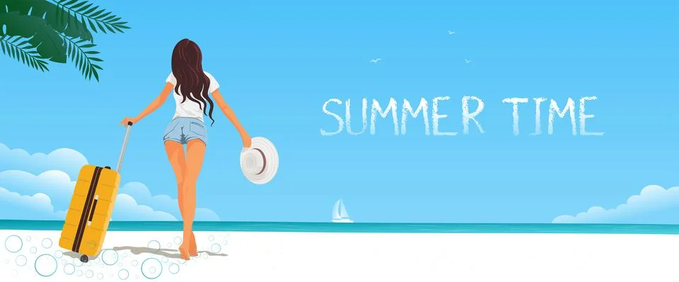 Vector card summer vacation Stock-Illustration
